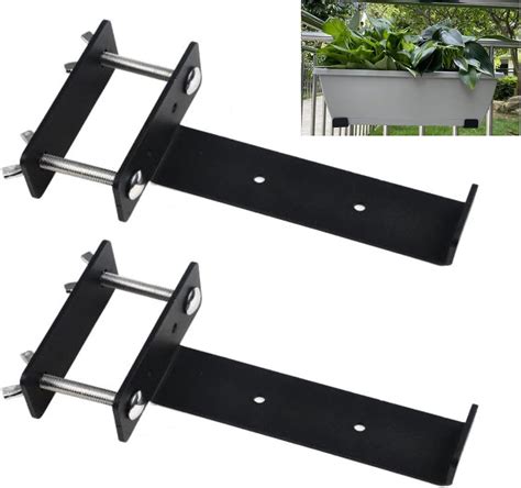 metal railing planter bracket|planter brackets for metal railings.